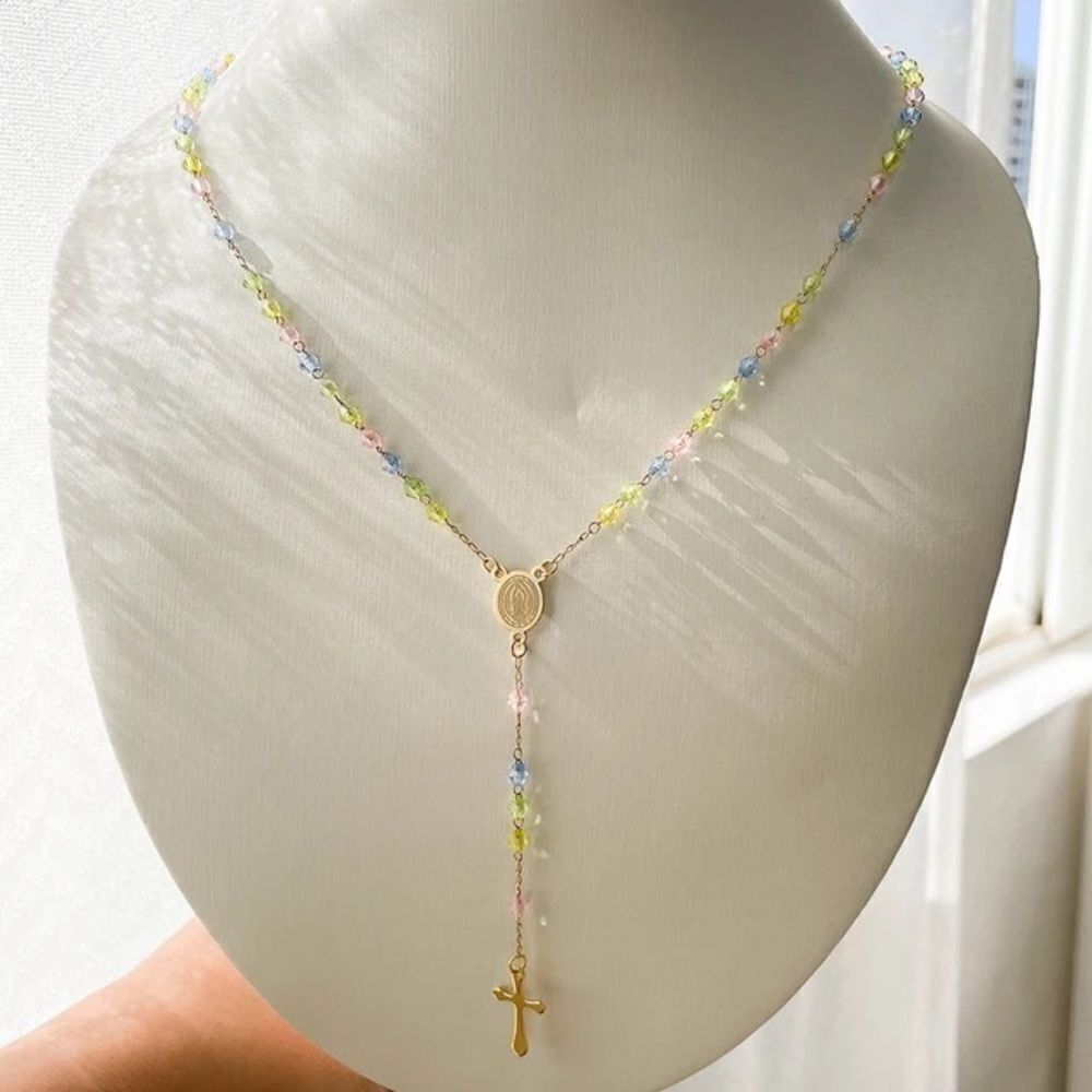 Boho cross necklace M1030